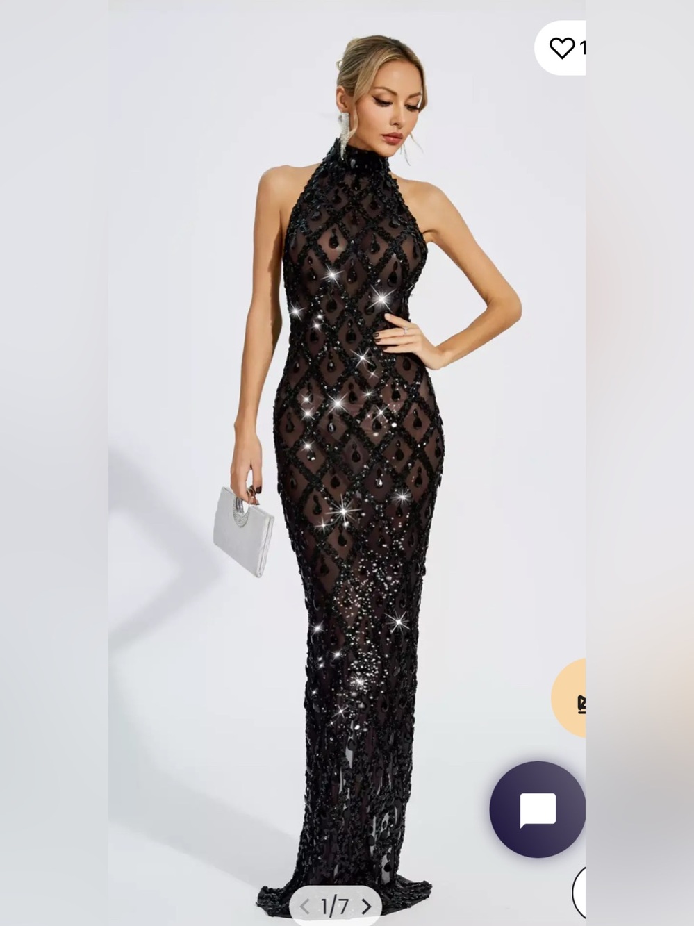 Catchall Louise Black Diamond Maxi Dress